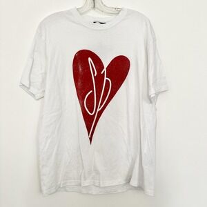 Smashing Pumpkins Shirt Mens Large White Red Heart Graphic Band Cotton On Tee
